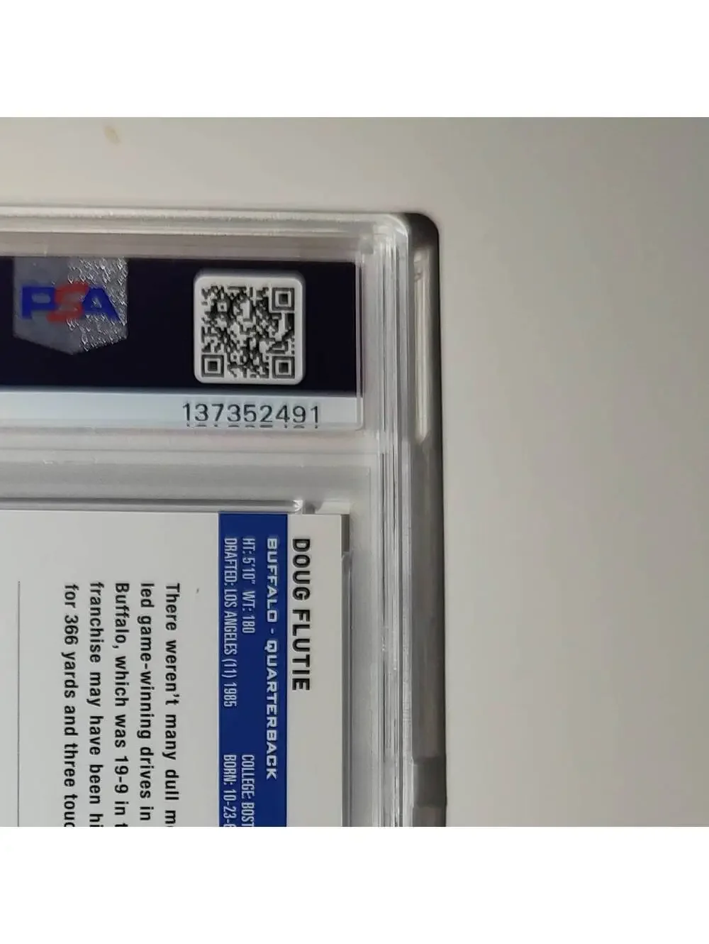 Doug Flutie 2023 Topps Chrome #35 Magenta Refractor 374/399 PSA 8 NM-MT